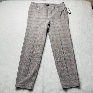 Soho Plaid Women's Pants - Gray and Pink